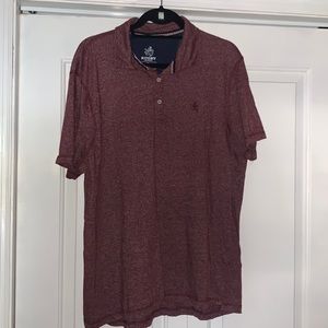 Rugby University short sleeve polo shirt, maroon XL